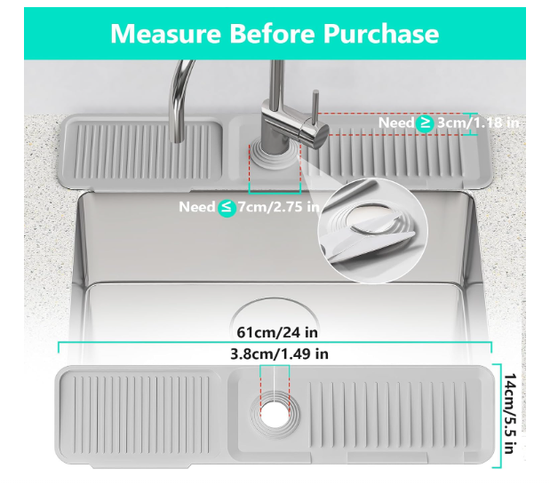 Faucet Mat for Kitchen Sink