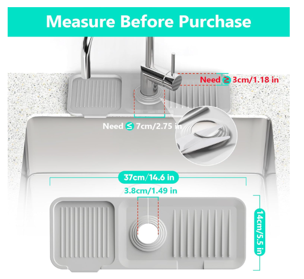 Faucet Mat for Kitchen Sink