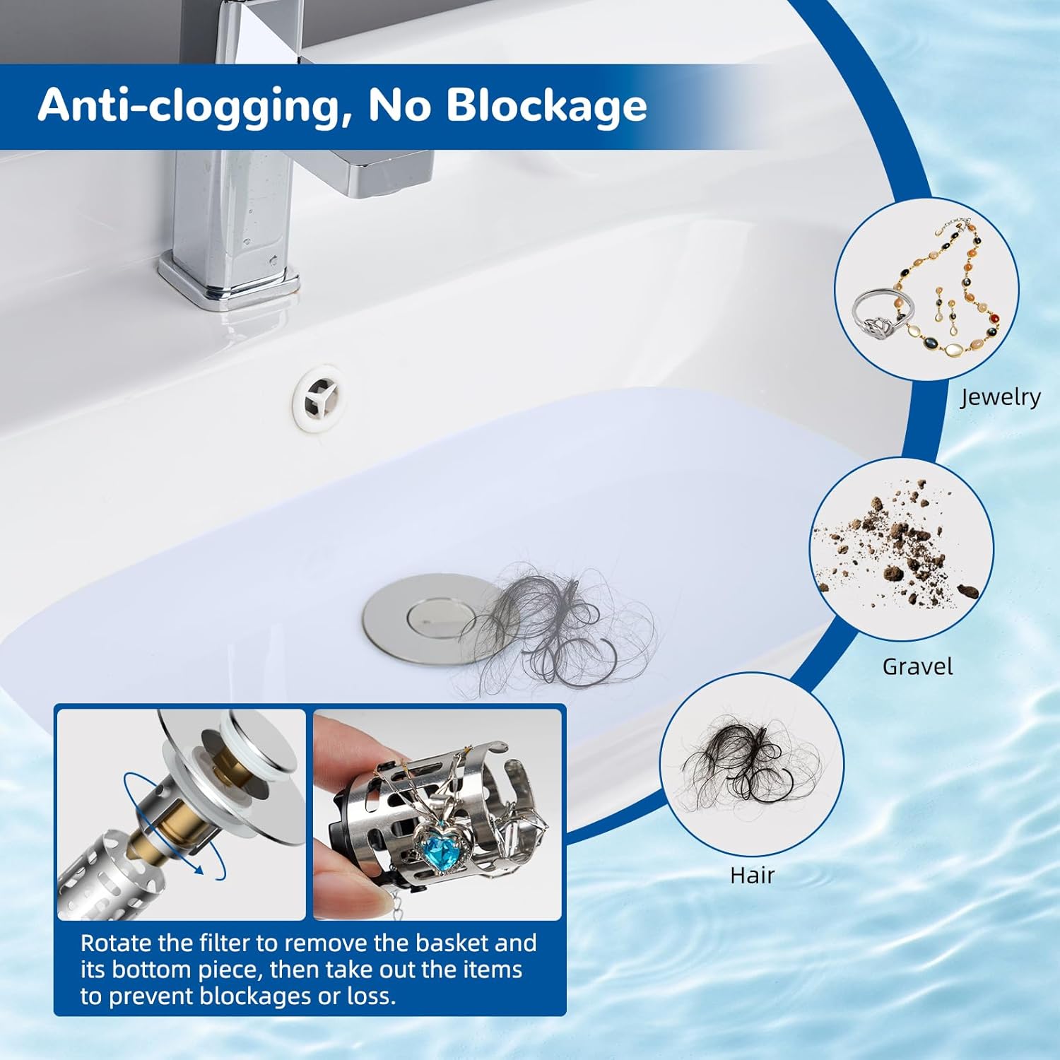 Bathroom Sink Drain Strainer